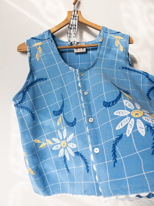 Košeľa Modrá mozaika