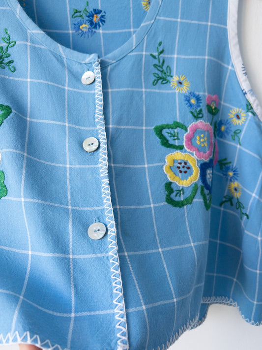 Košeľa Modrá vyšívaná 3