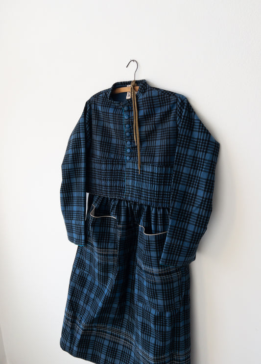 Flanelová jupka Modrá