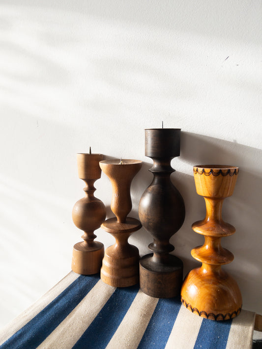 Drevený svietnik #12