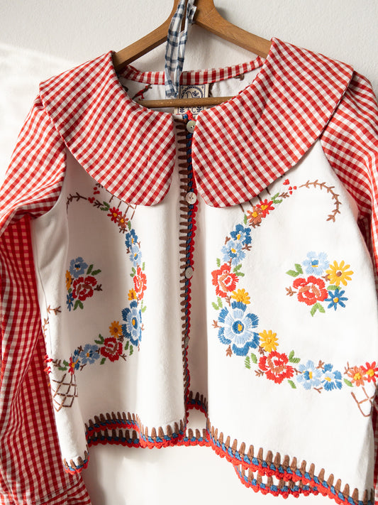 Košeľa Červená s golierom