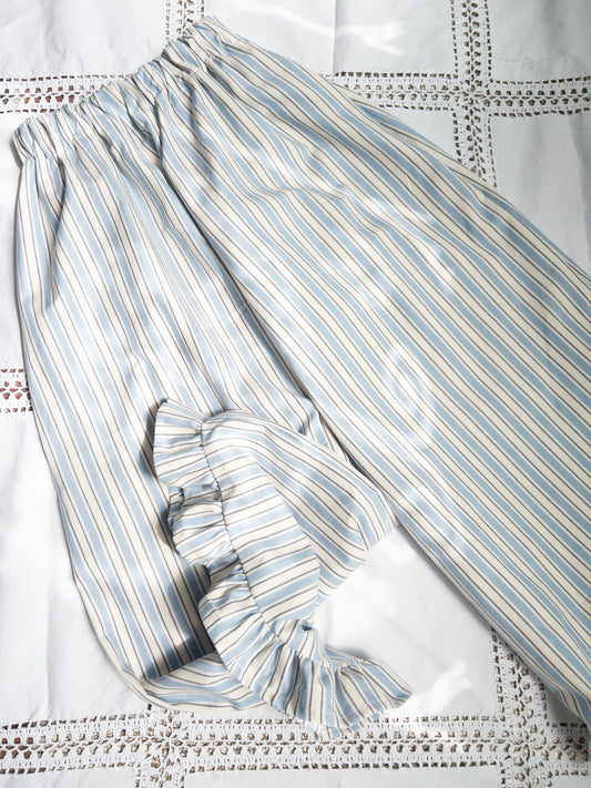 PREORDER Široké nohavice s volánmi Modré