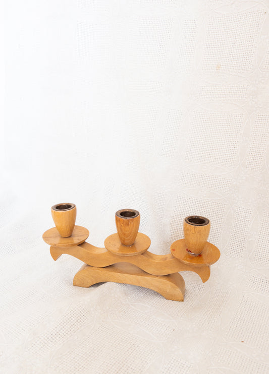 Drevený svietnik #7