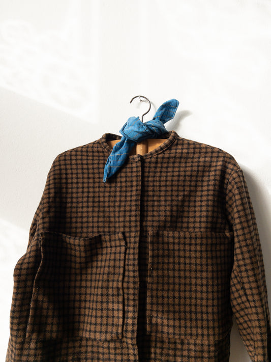 Vlnená jupka Hnedo-čierna