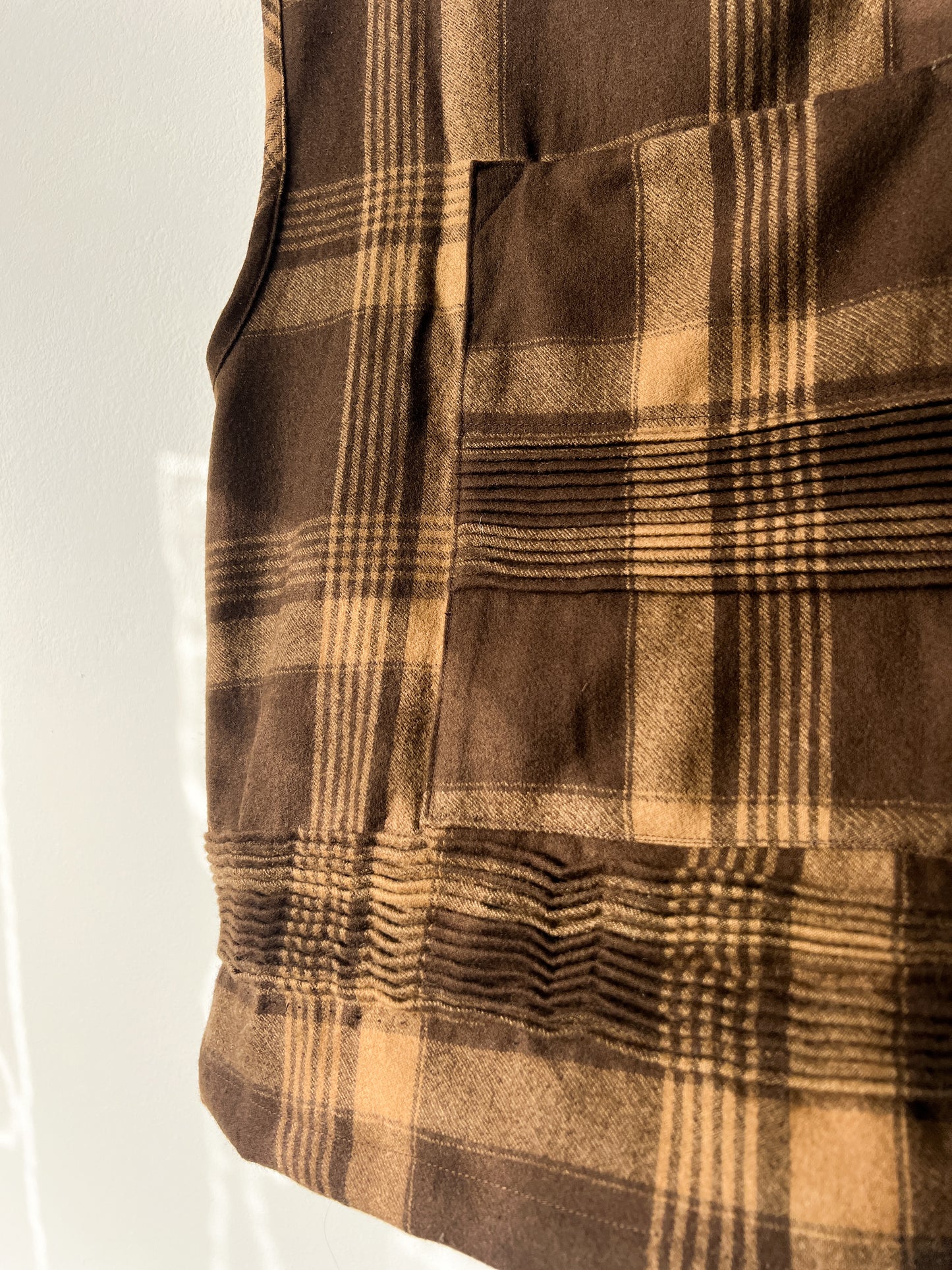 Vlnená vesta Hnedá