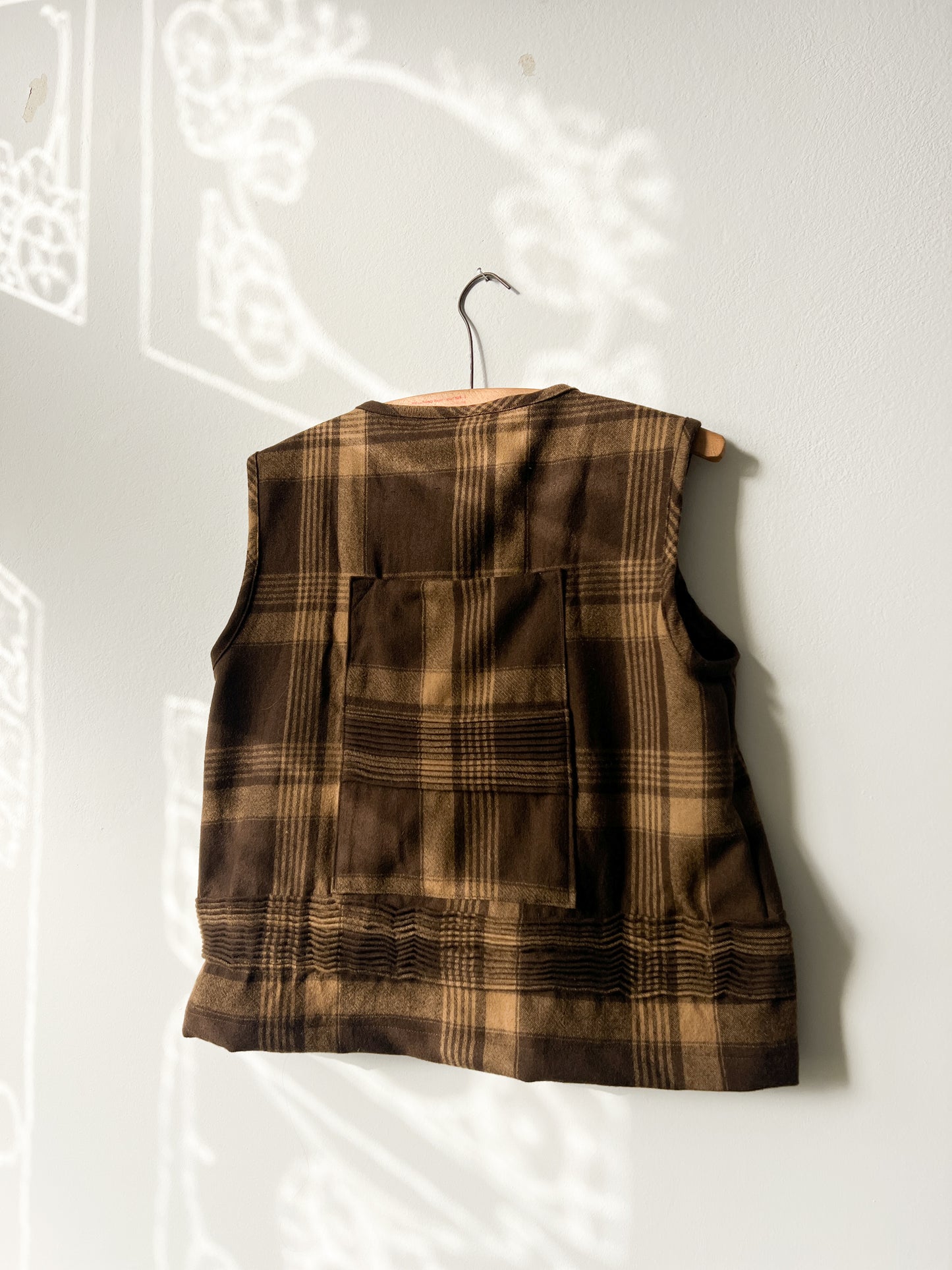 Vlnená vesta Hnedá