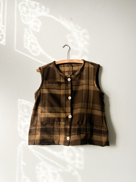 Vlnená vesta Hnedá