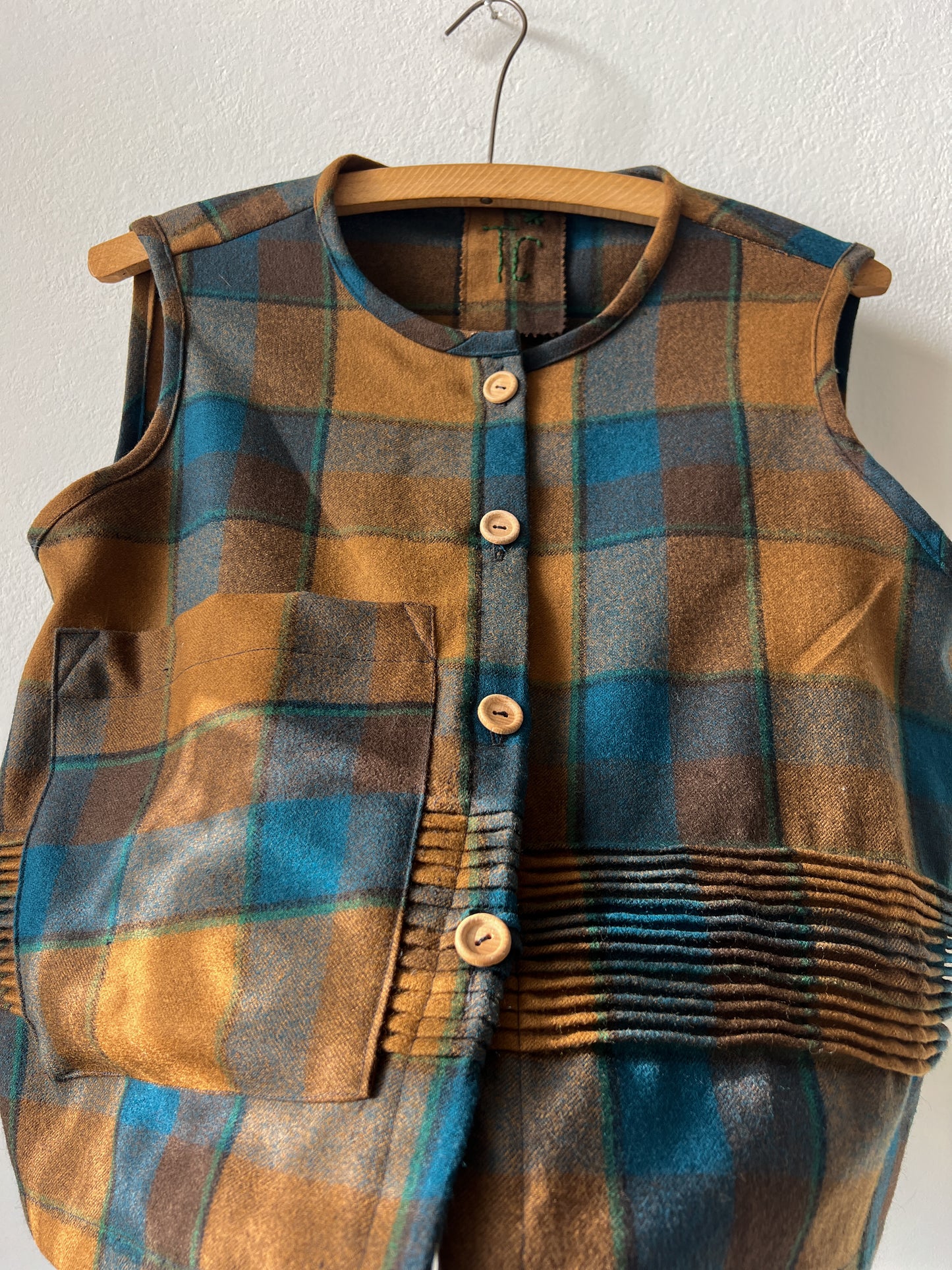 Vlnená vesta Oranžová