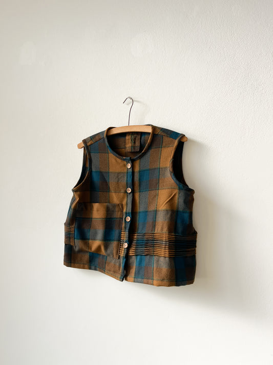 Vlnená vesta Oranžová